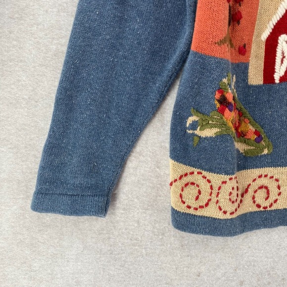 Willow Ridge Sweater Size MEDIUM Fall Farm Country Button Up Colorful - Picture 4 of 16